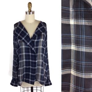 SALE Philosophy plaid button up shirt